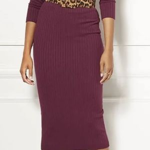Burgundy dress by Eva Mendes